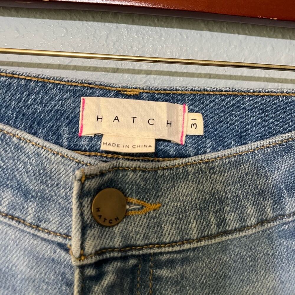 Hatch Light Blue Cropped Straight-Leg Jeans - Picture 5 of 7
